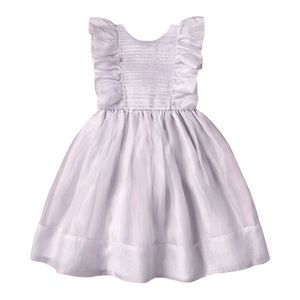 Love by Nellystella Mae 100% Silk Dress Girl Youth Size 6 Dove Lilac Lavender